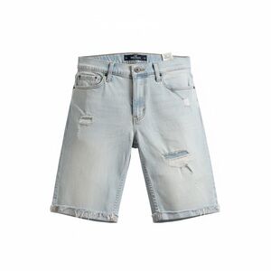 Hollister Light Blue Ripped Jean Shorts